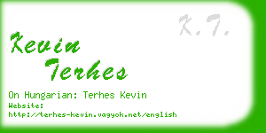 kevin terhes business card